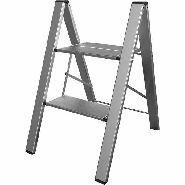 Eat-In Ultra Slim Aluminum Two Step Folding Utility Step Ladder EA2527613